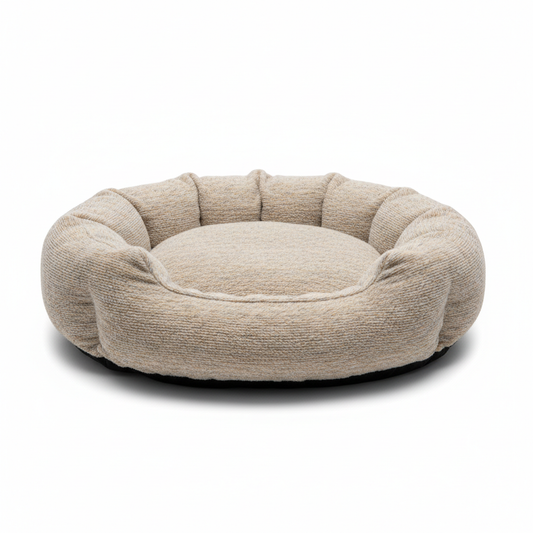 Blød donut hundeseng i fleece